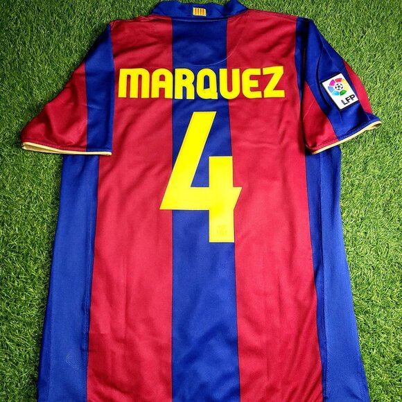 Marquez Barcelona Anniversary Home 2007 2008 Soccer Jersey Shirt M - Picture 1 of 9